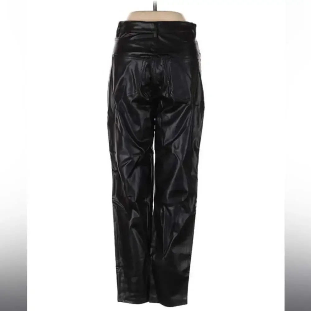 Zara Straight Faux Leather Pants Size 2 New - Picture 4 of 5